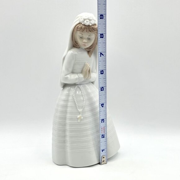 Vintage NAO by Lladro Praying Girl Confirmation First Communion Figurine Retired - Picture 10 of 12